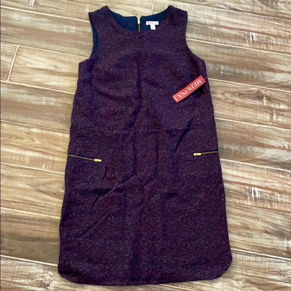 Navy and red dress